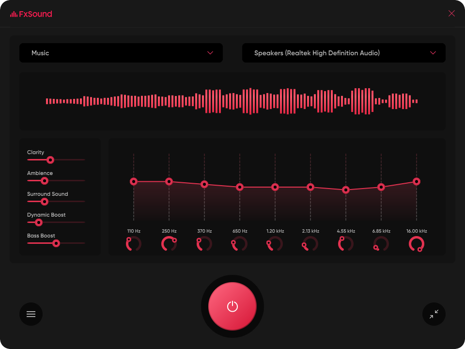 Captura de pantalla de FxSound
