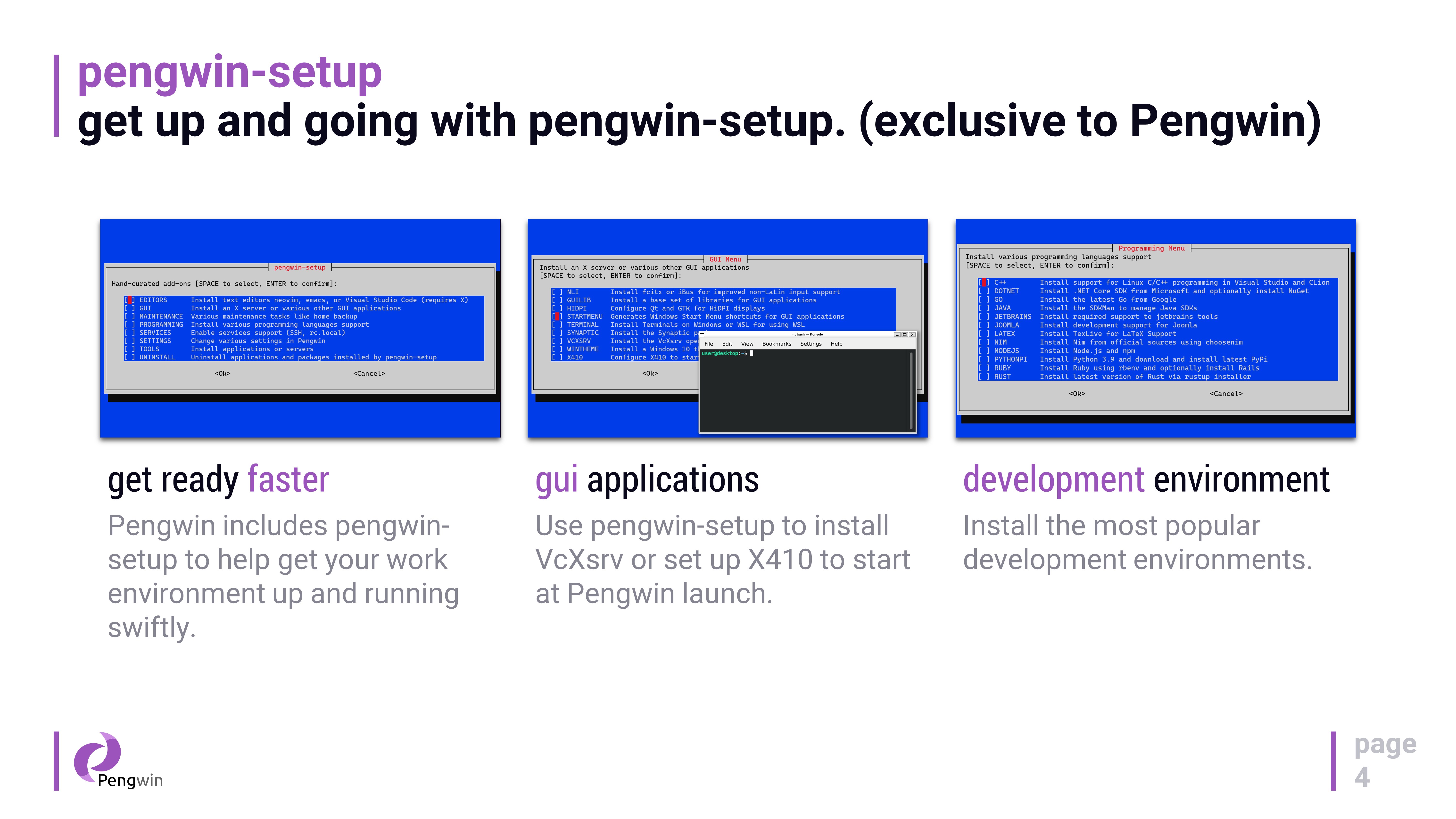 Pengwin screenshot