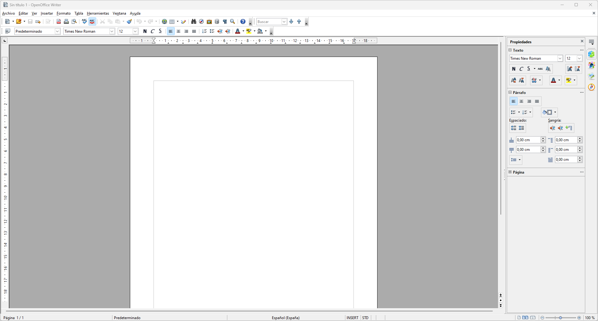 Captura de pantalla de Apache OpenOffice