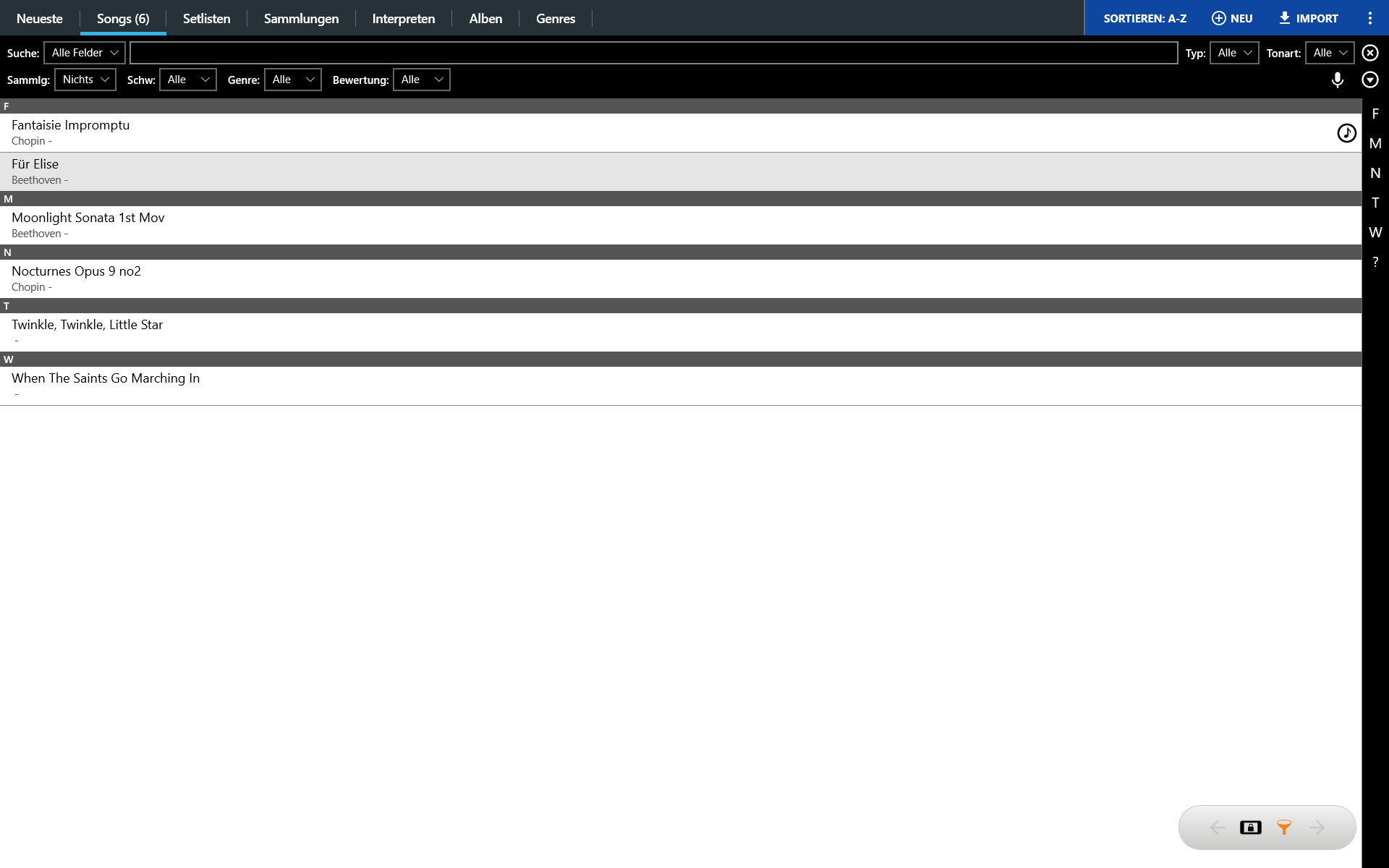 MobileSheets Screenshot