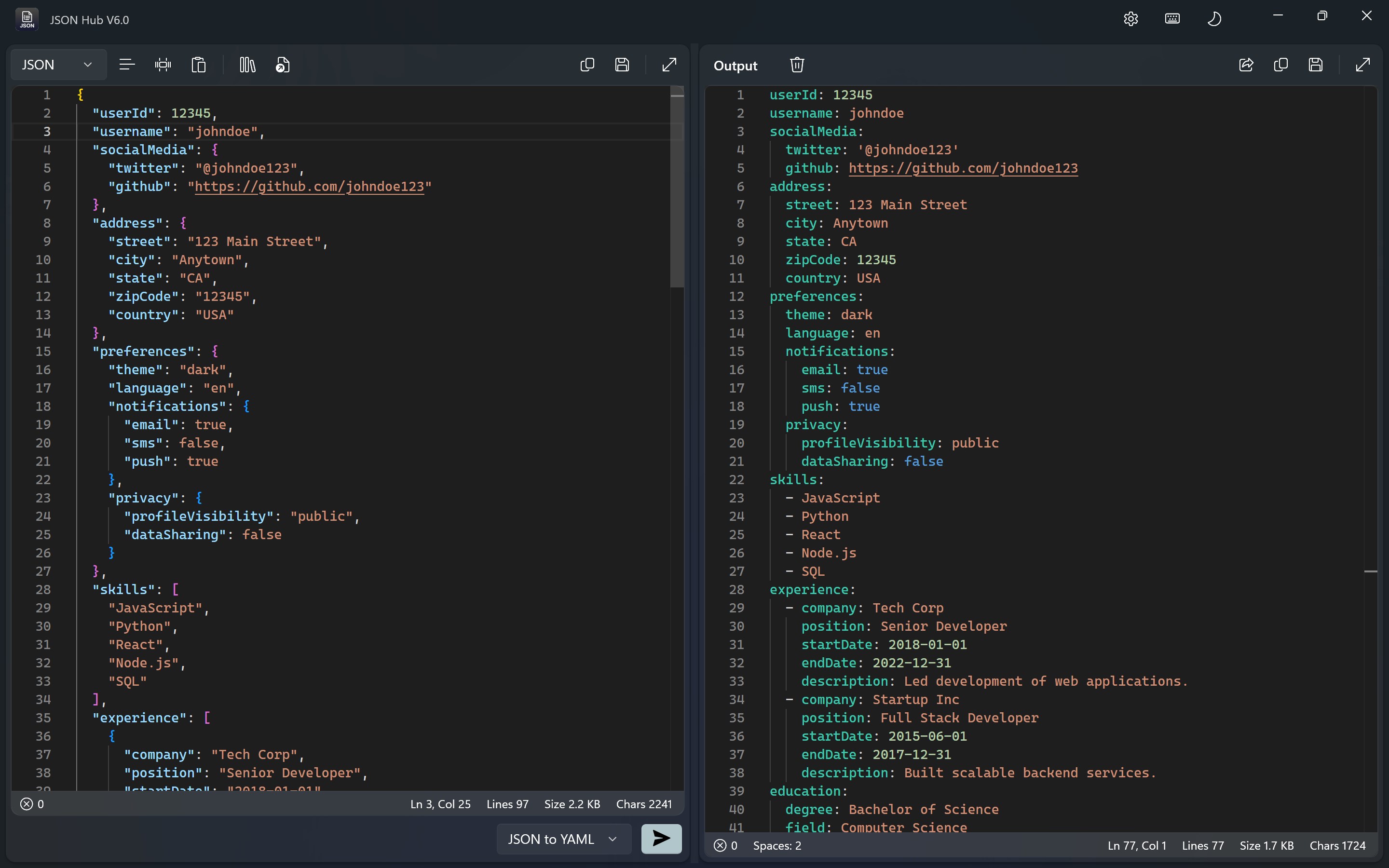 JSON Hub screenshot