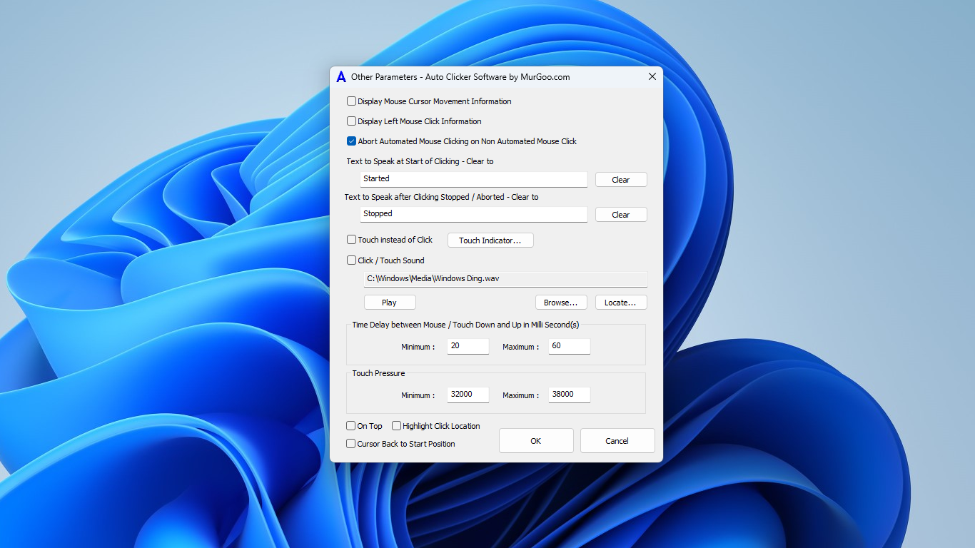 Auto Clicker Software Screenshot