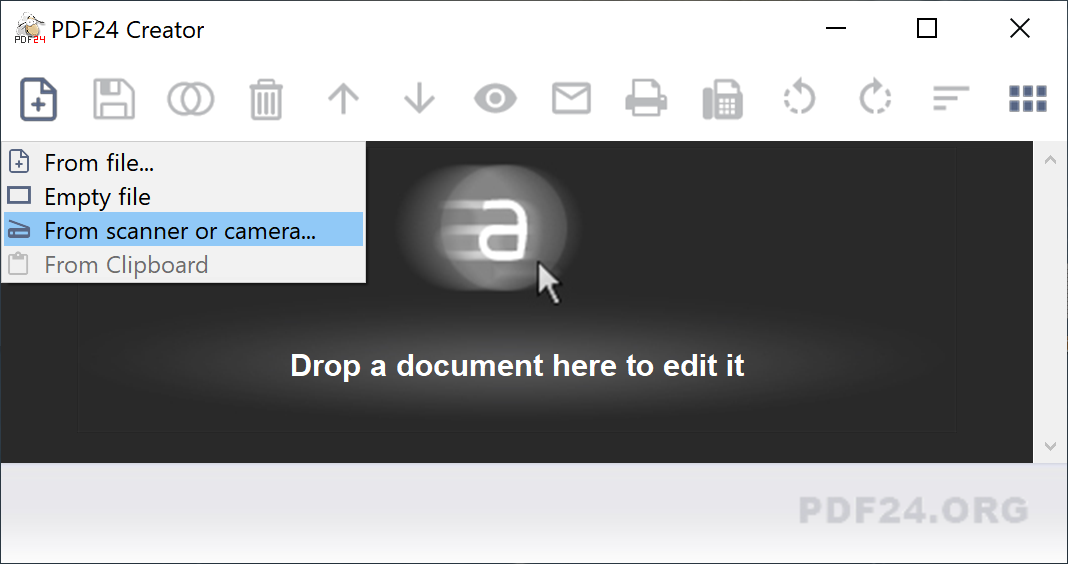 Captura de pantalla de PDF24 Creator
