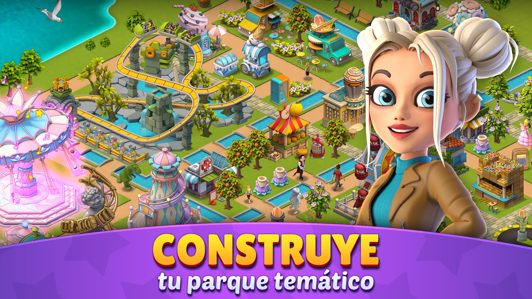 Captura de pantalla de Roller Coaster Life: Theme Park