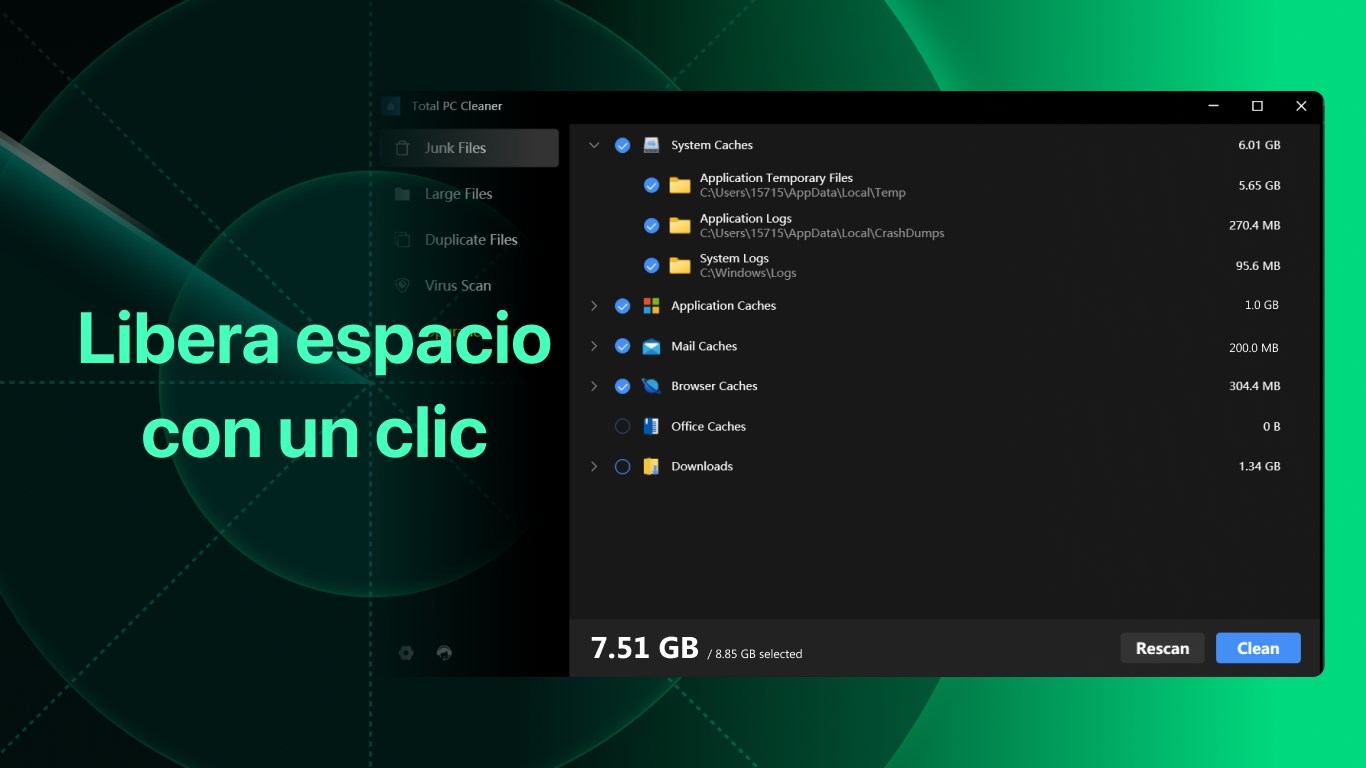 Captura de pantalla de Total PC Cleaner: Limpieza de Disco, Antivirus