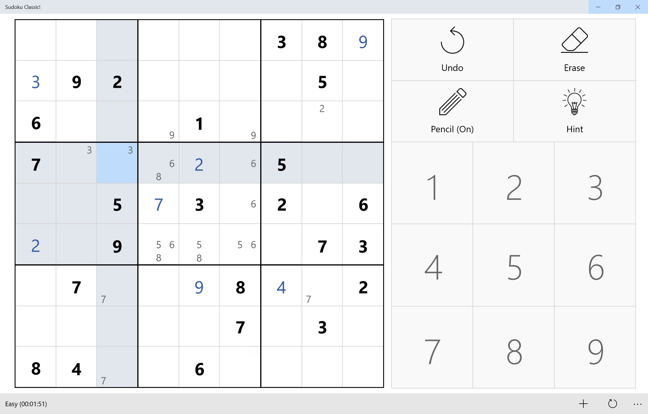 Captura de pantalla de Sudoku Classic!