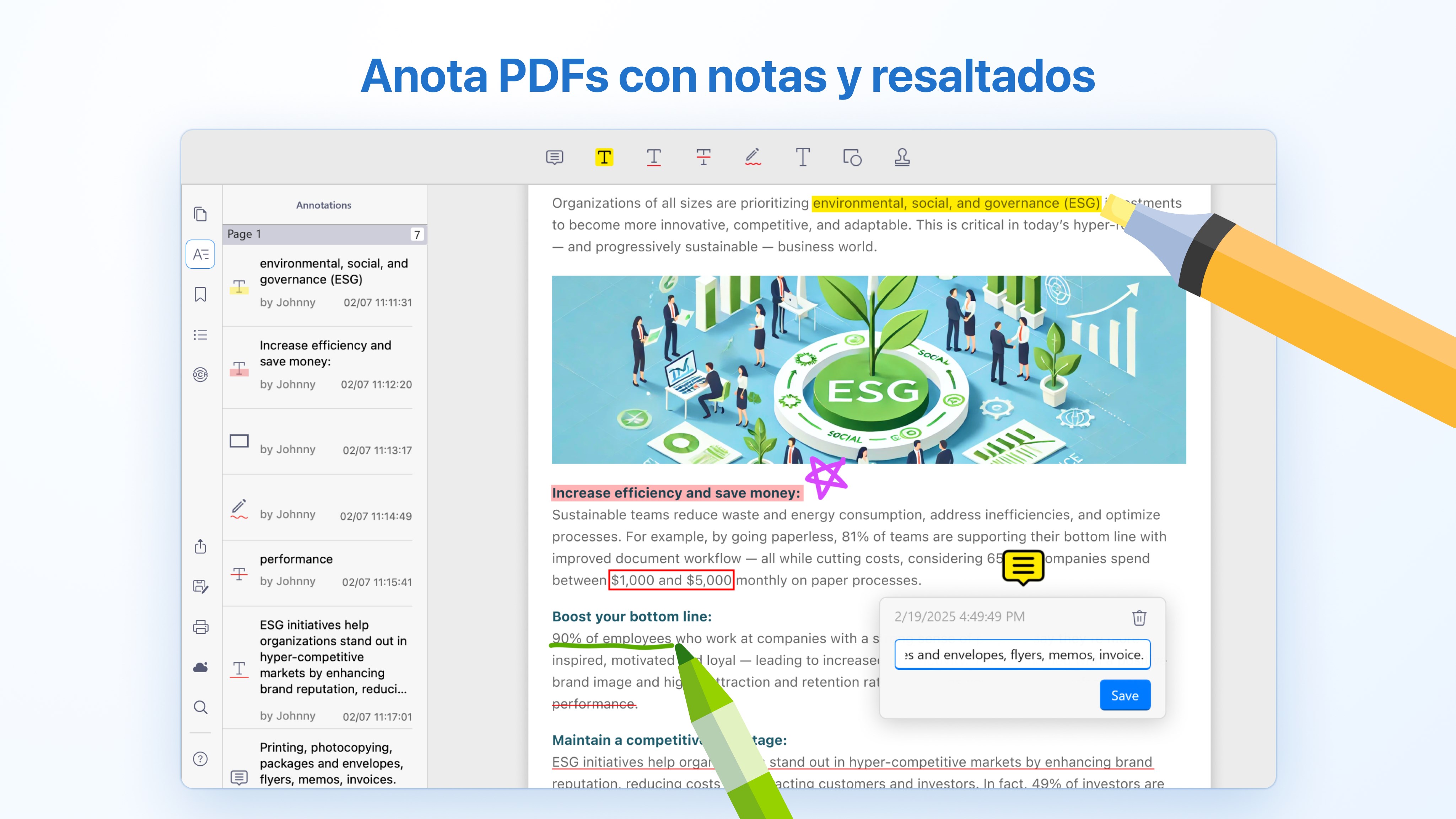 Captura de pantalla de PDF Reader - Editar y Convertir PDF