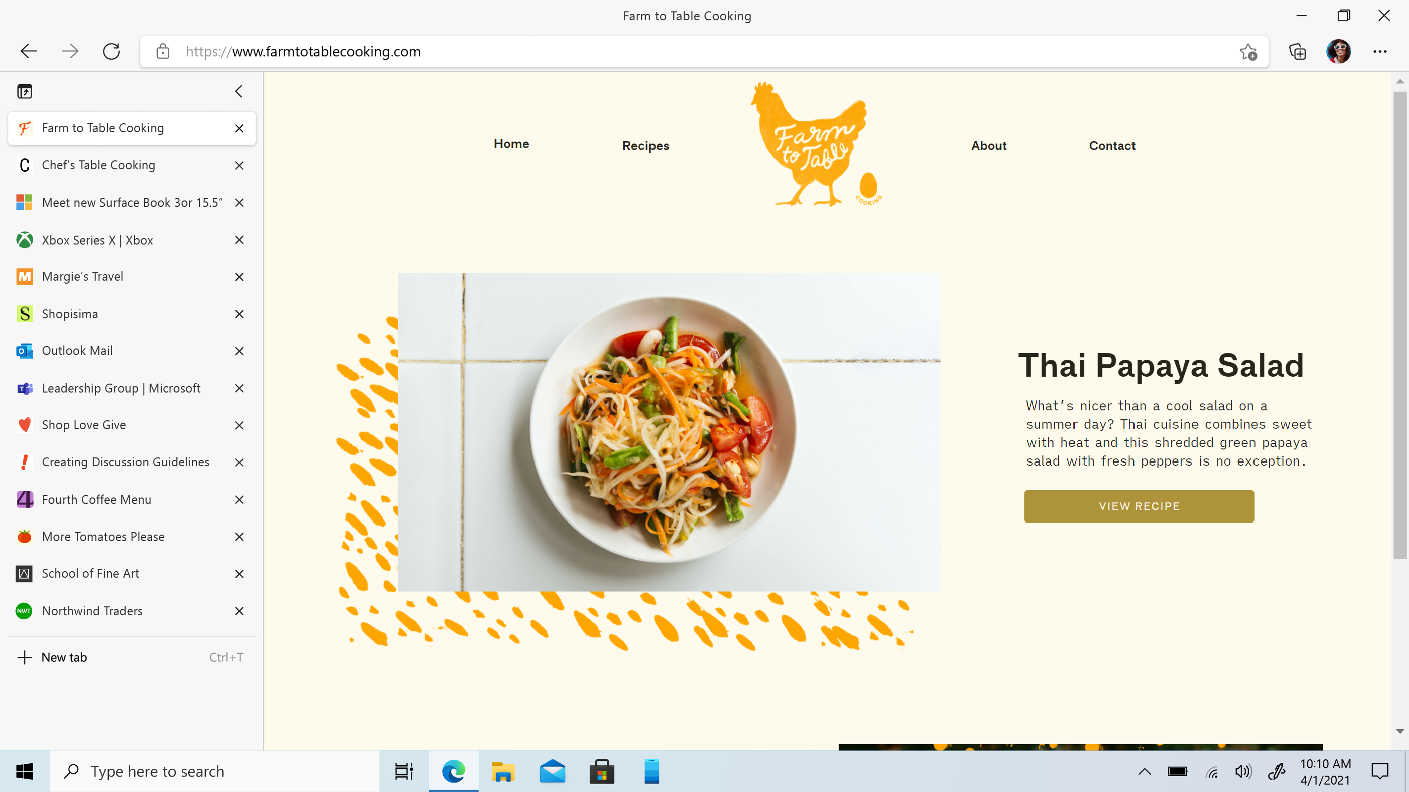 Captura de pantalla de Microsoft Edge Browser