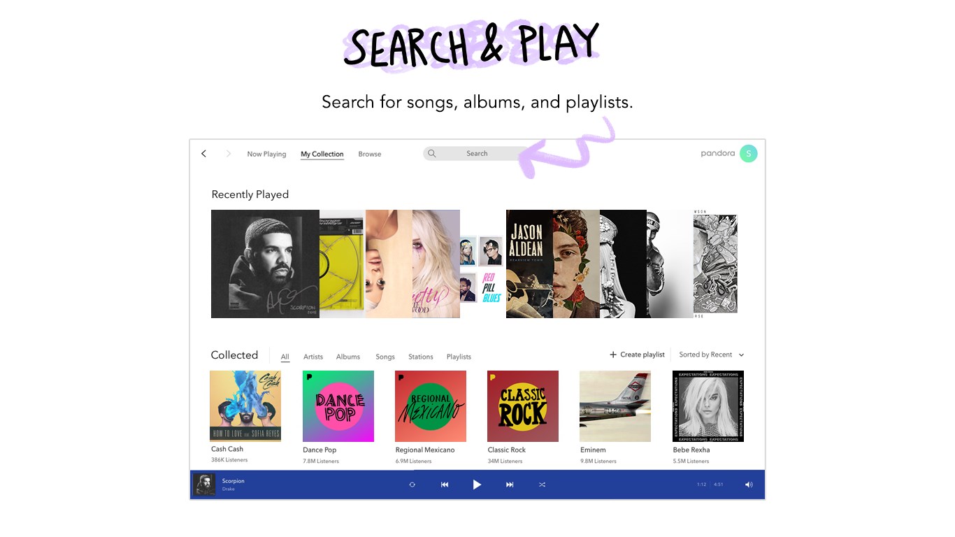 Pandora screenshot