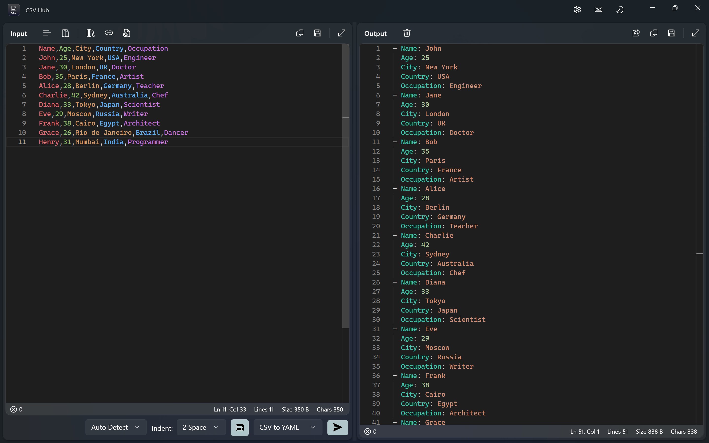 CSV Hub screenshot