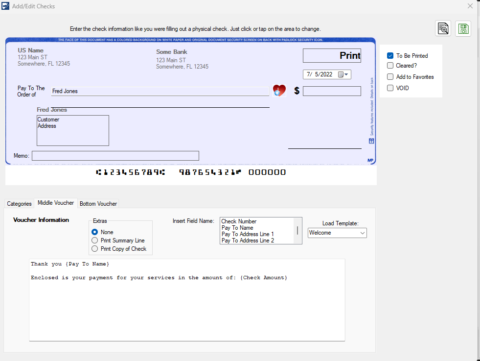 Print Checks Deluxe screenshot