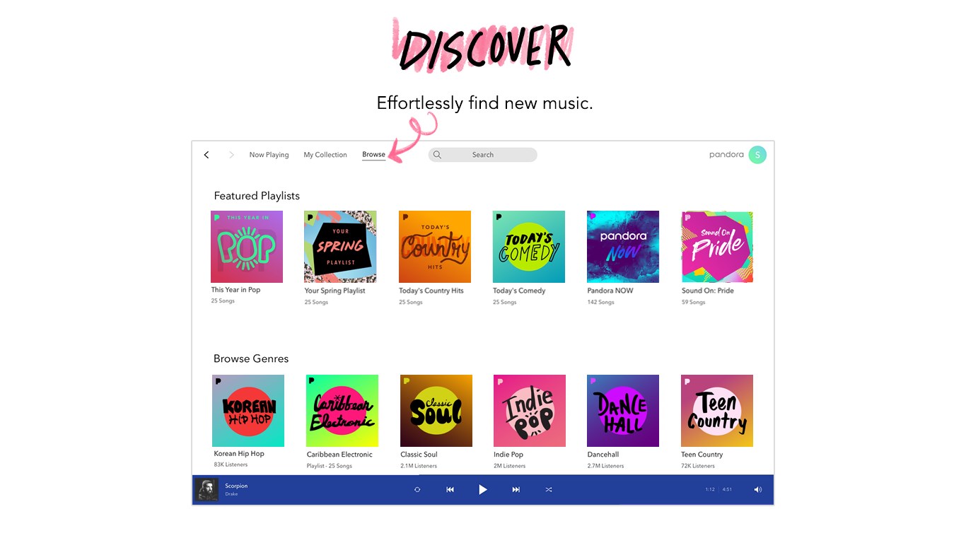 Pandora screenshot