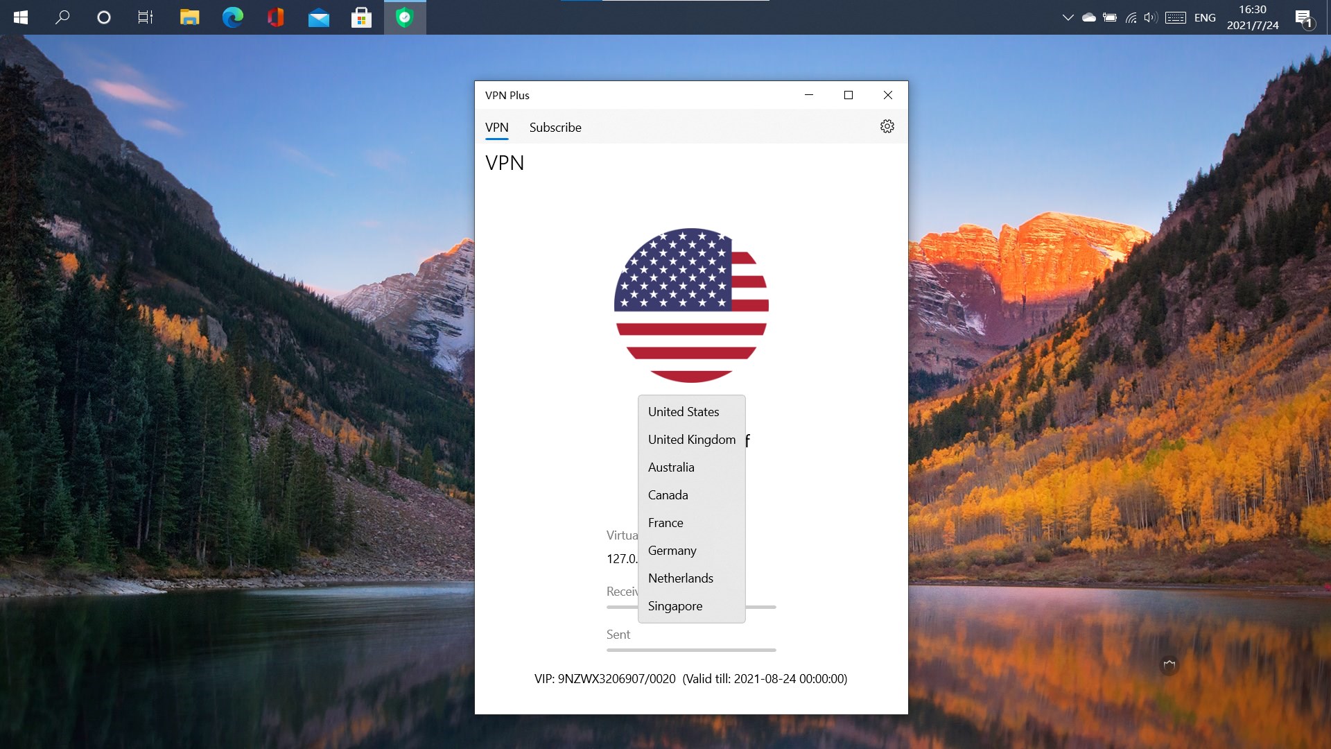 Captura de pantalla de VPN Plus
