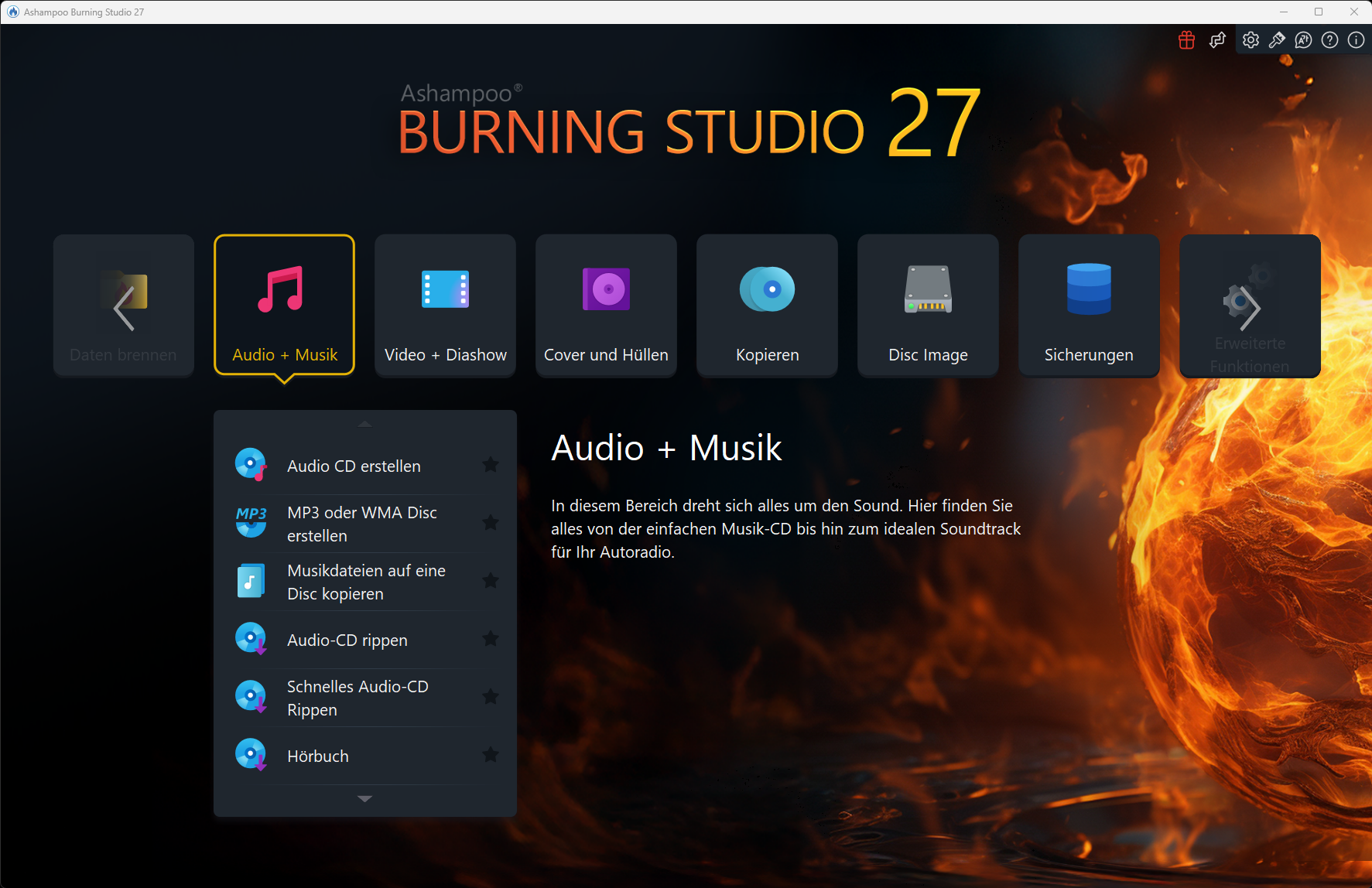 Ashampoo Burning Studio 27 Screenshot