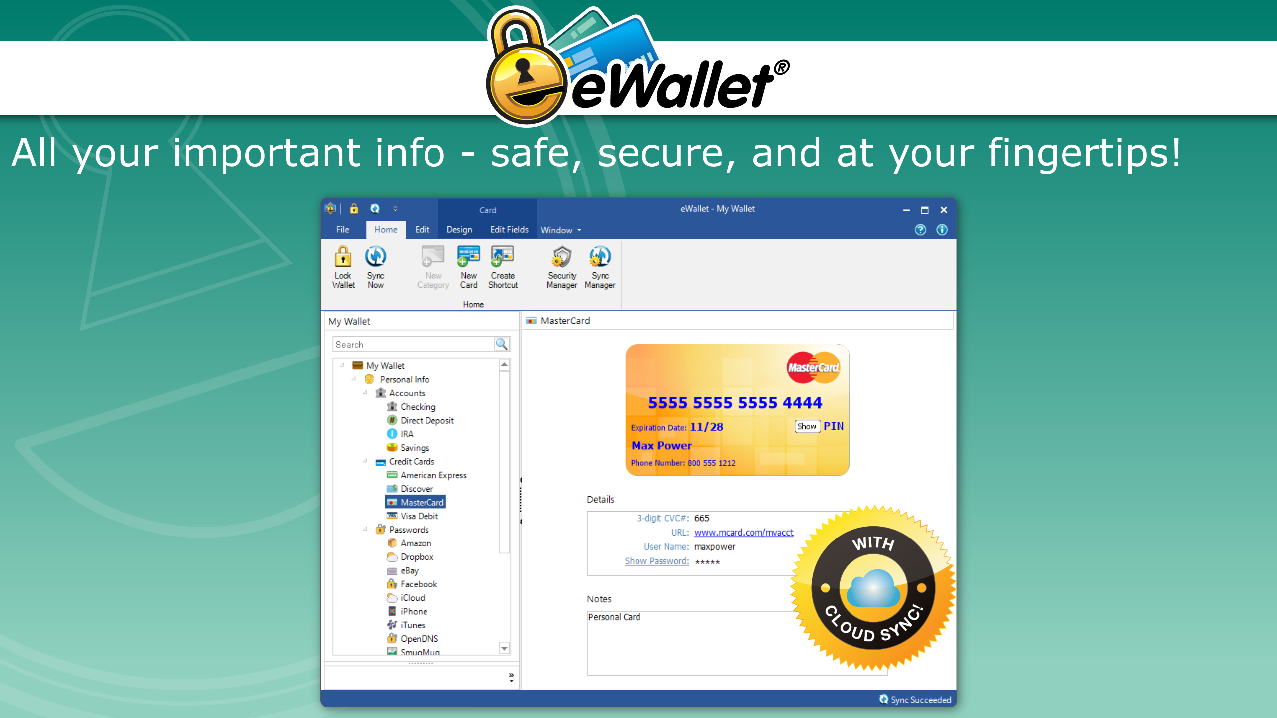 eWallet for Windows screenshot