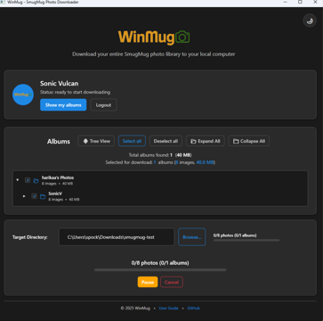 Captura de pantalla de WinMug