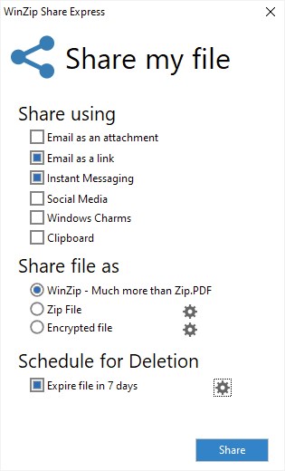 WinZip Microsoft Store Edition screenshot