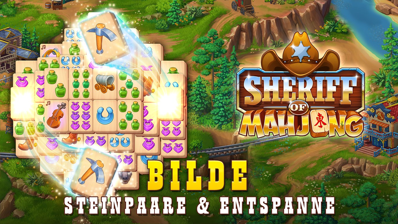 Sheriff of Mahjong: Solitär-Spiel. Stadt erneuern. Screenshot