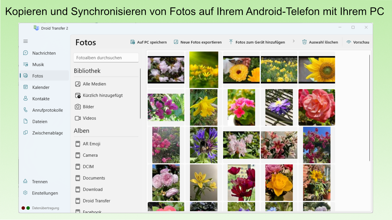 Droid Transfer Screenshot