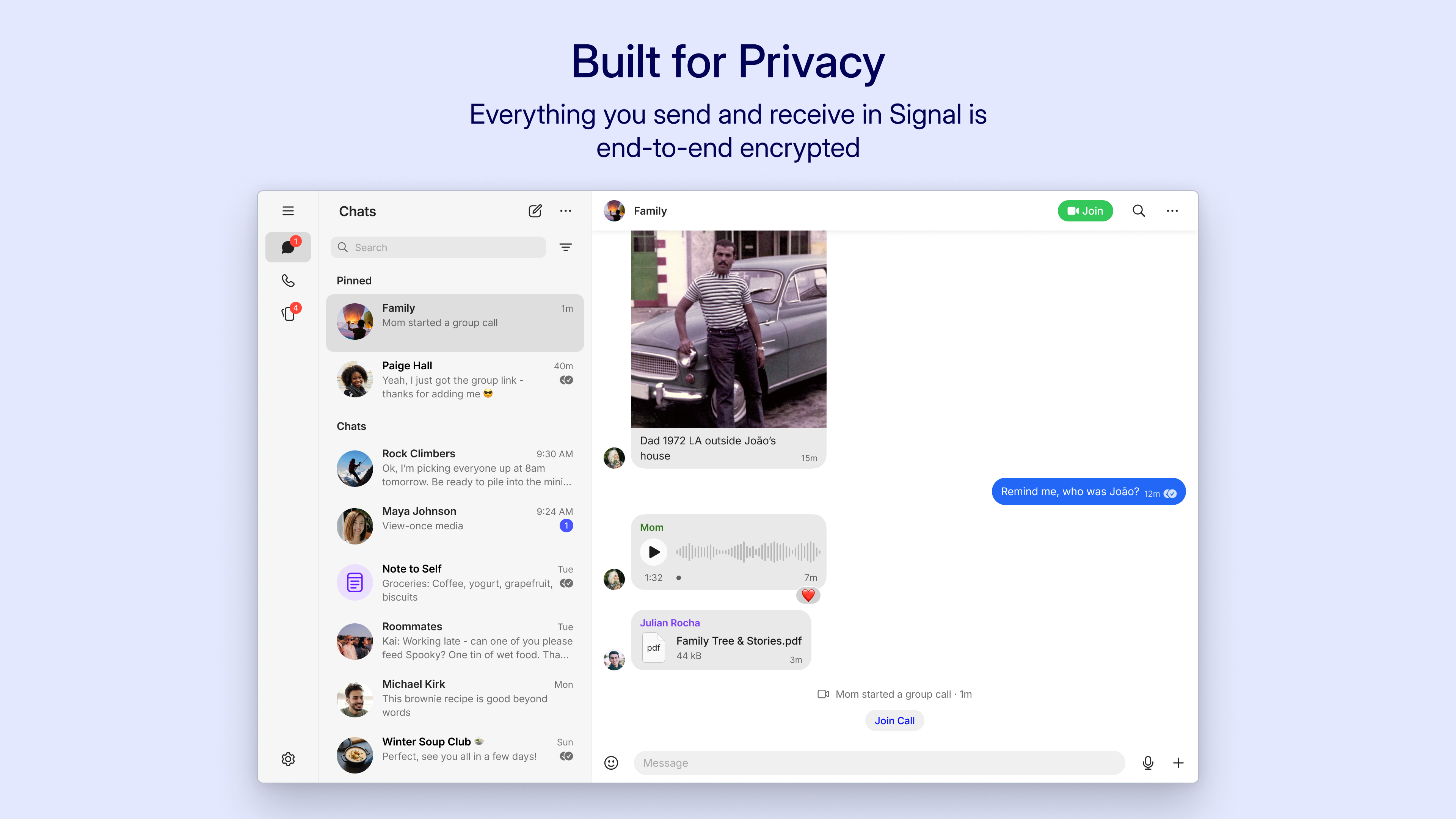 Captura de pantalla de Signal - Mensajería privada