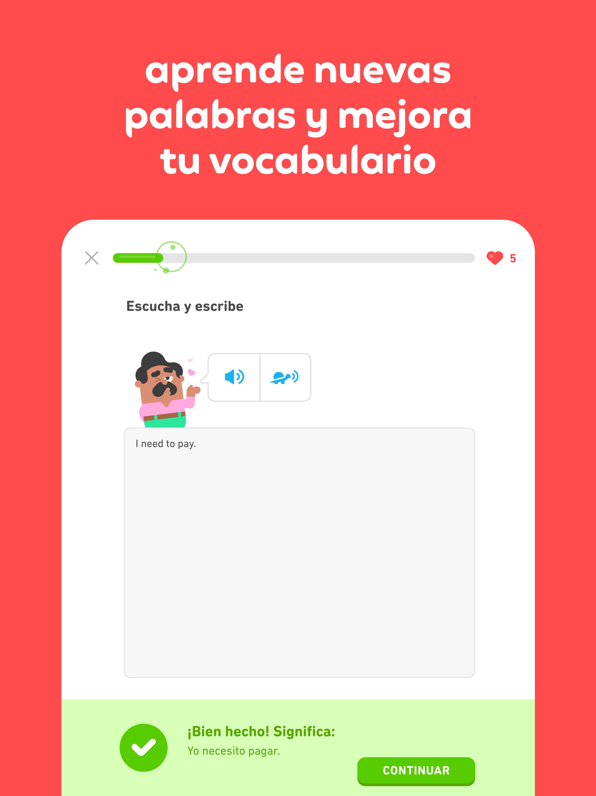 Captura de pantalla de Duolingo - Aprende idiomas