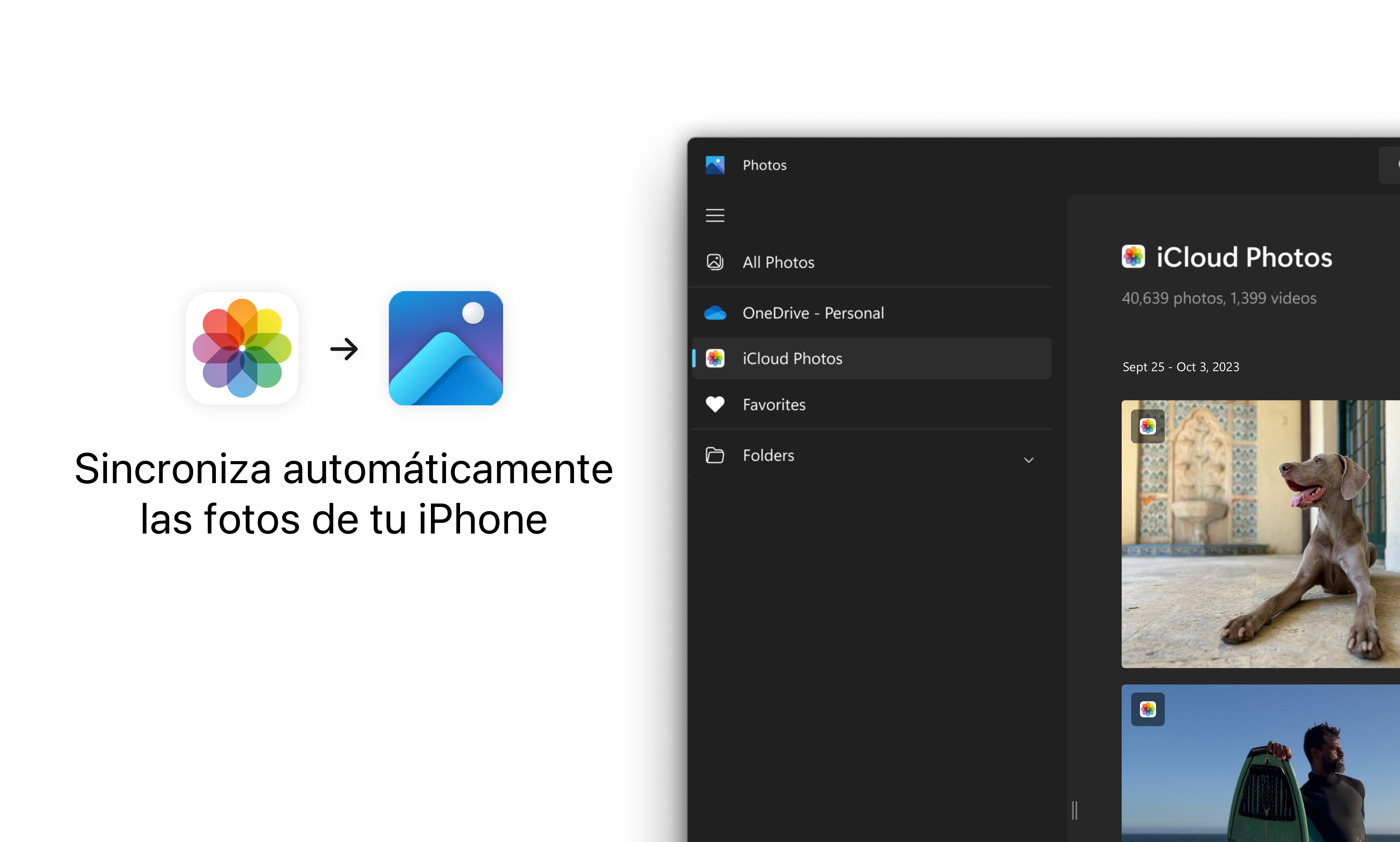 Captura de pantalla de iCloud