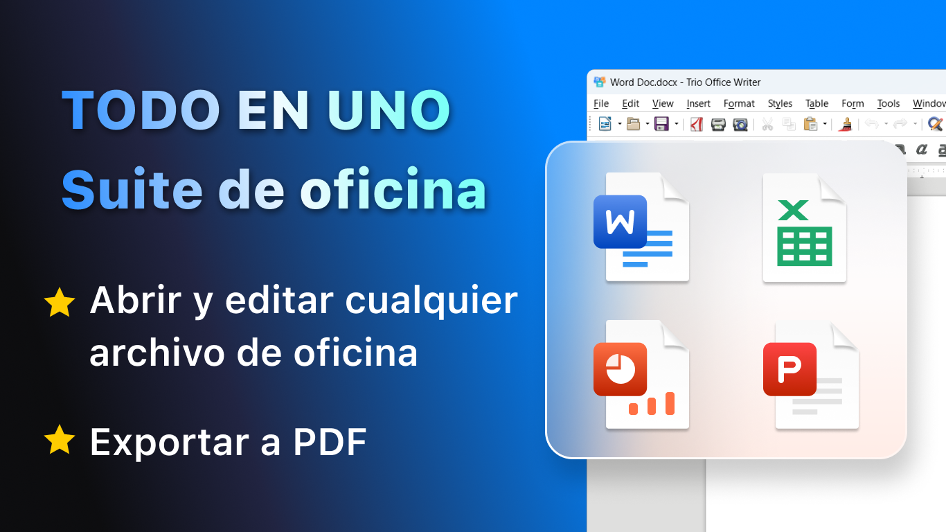 Captura de pantalla de Trio Office: DOCX & XLSX Editor