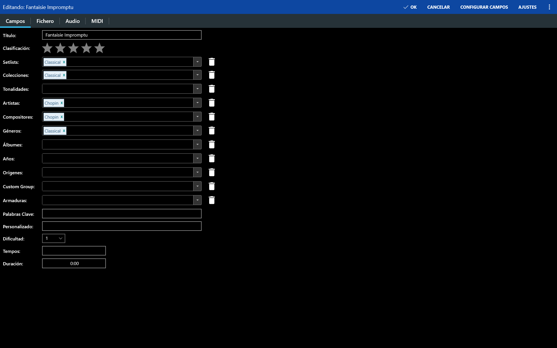 Captura de pantalla de MobileSheets