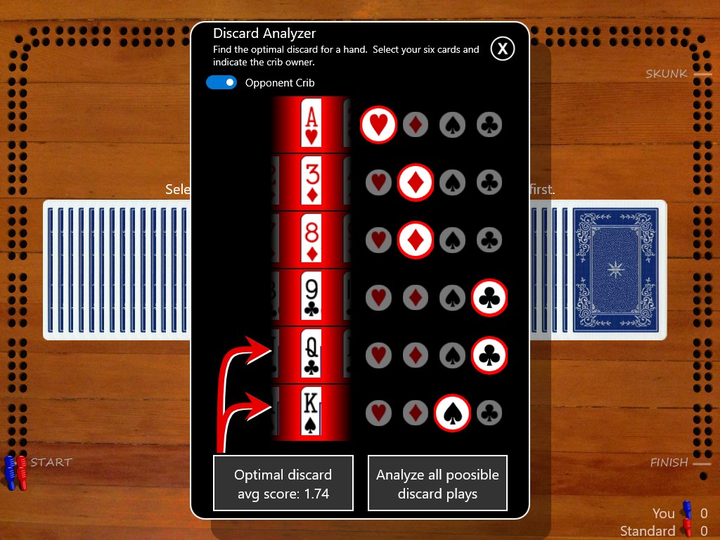 Captura de pantalla de Cribbage Classic