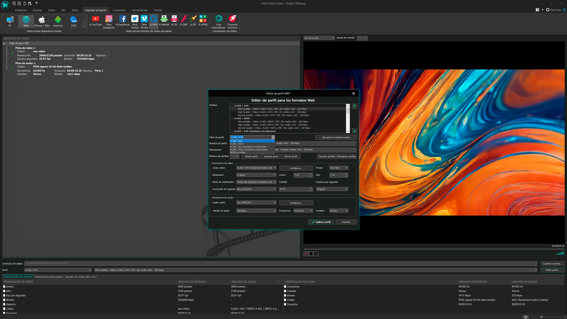 Captura de pantalla de VSDC Video Editor