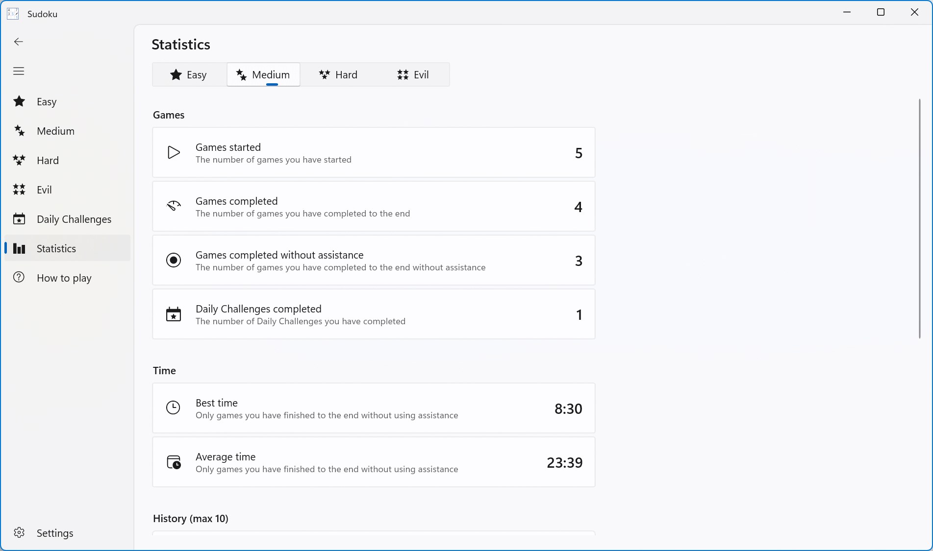 Sudoku screenshot