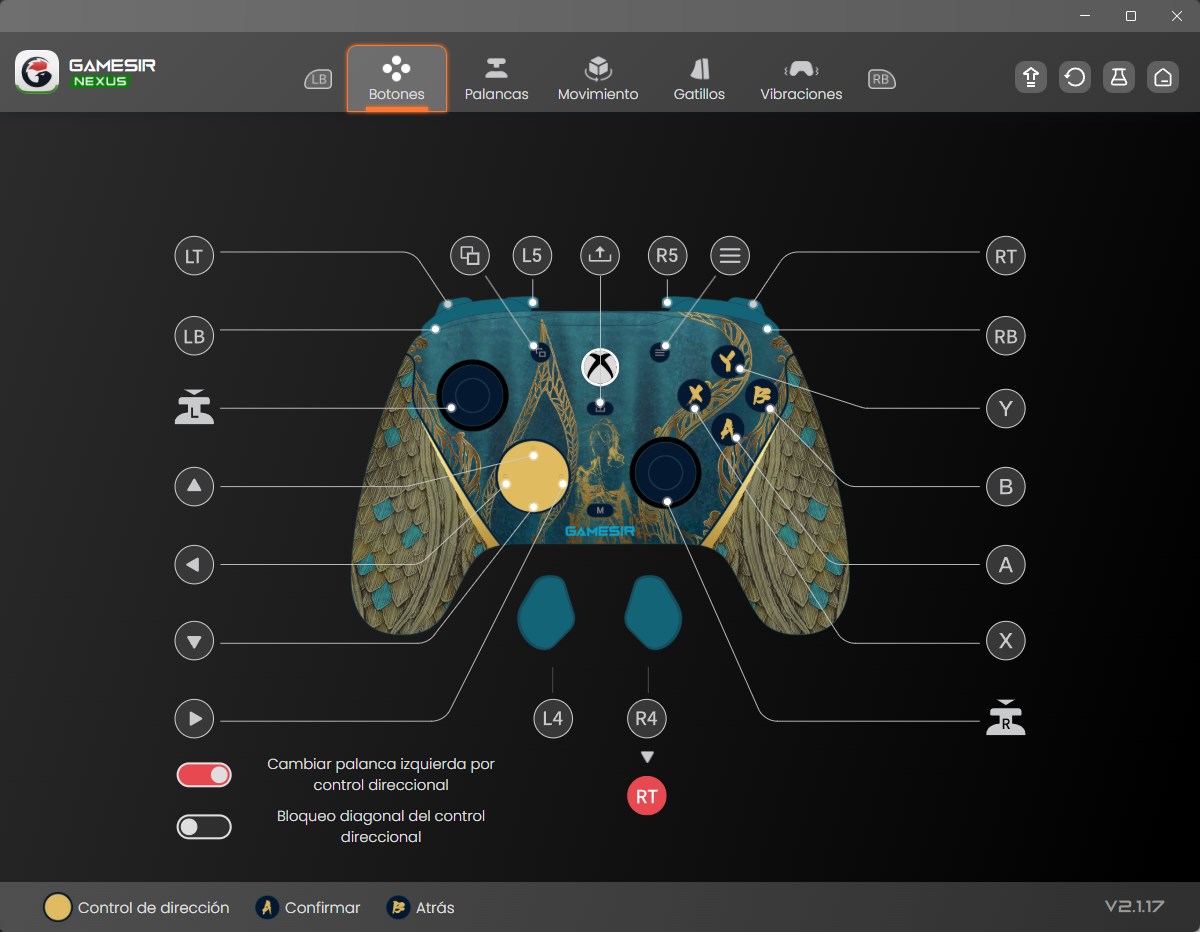 Captura de pantalla de GameSir Nexus