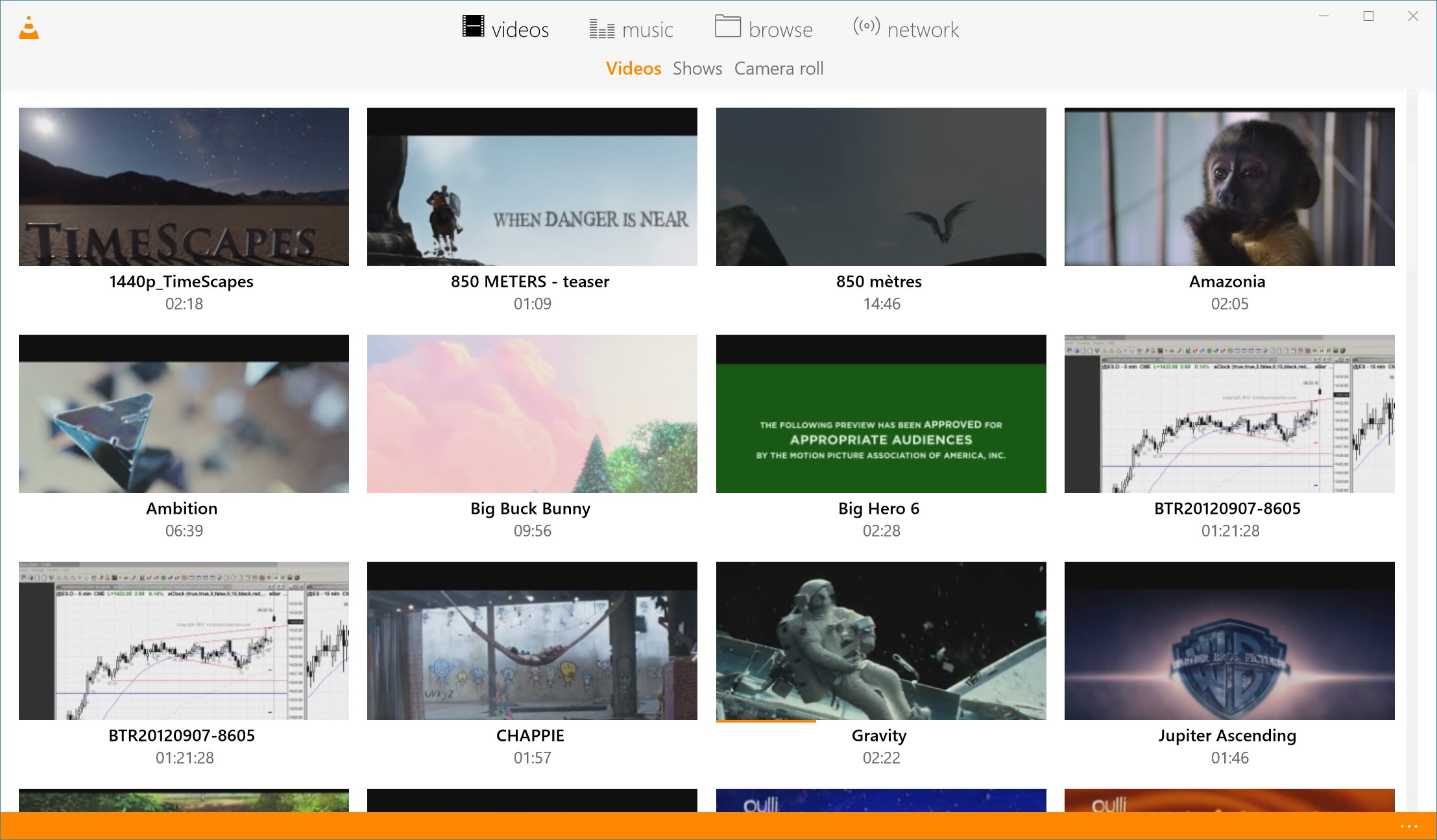 VLC UWP screenshot