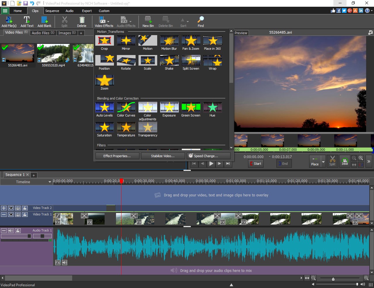 VideoPad screenshot