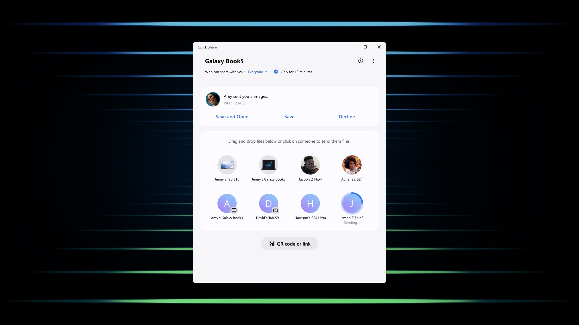Captura de pantalla de Quick Share