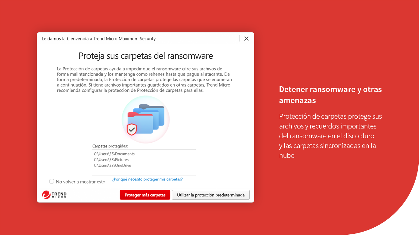 Captura de pantalla de Trend Micro Antivirus Plus Security