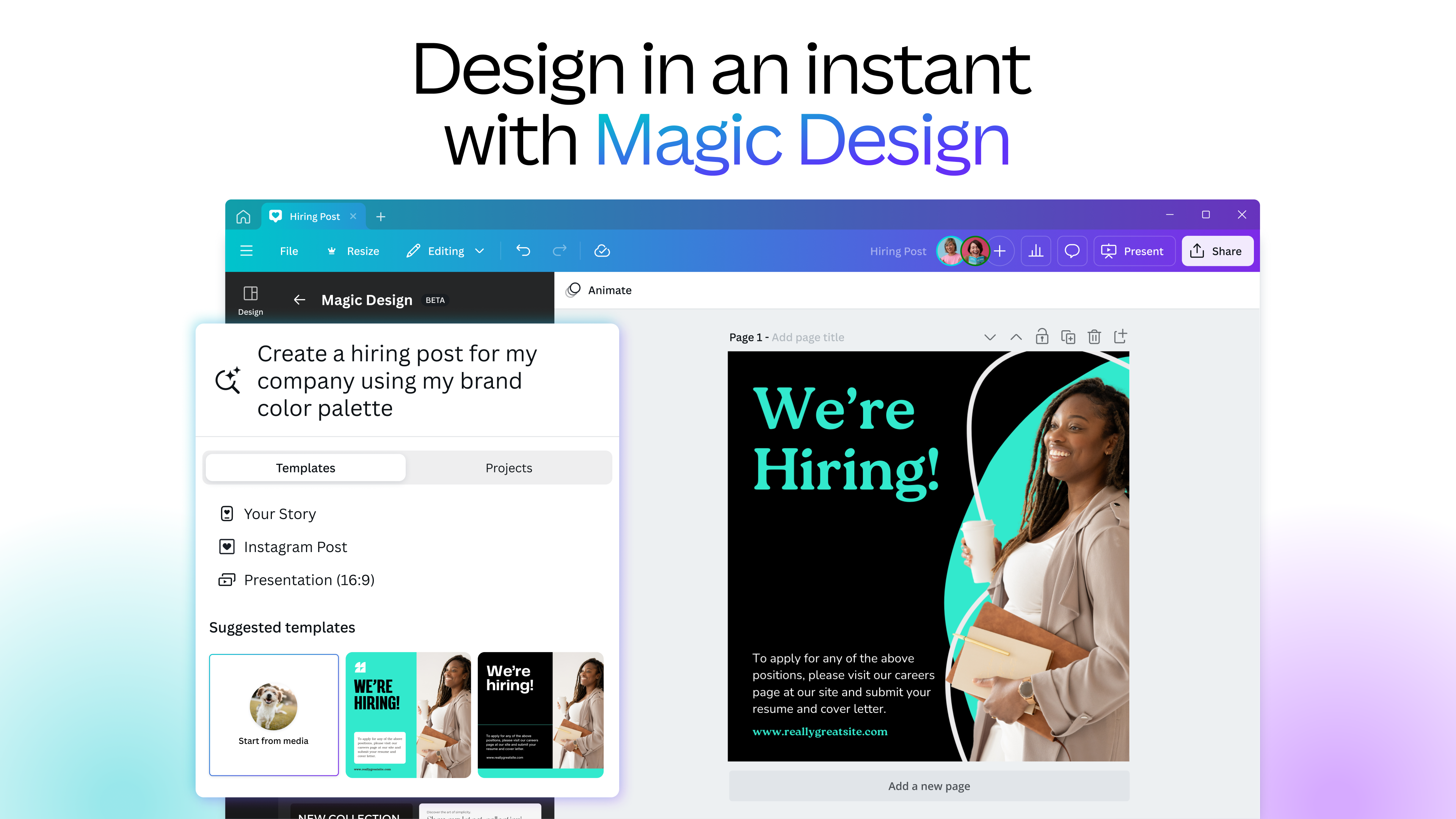 Canva screenshot