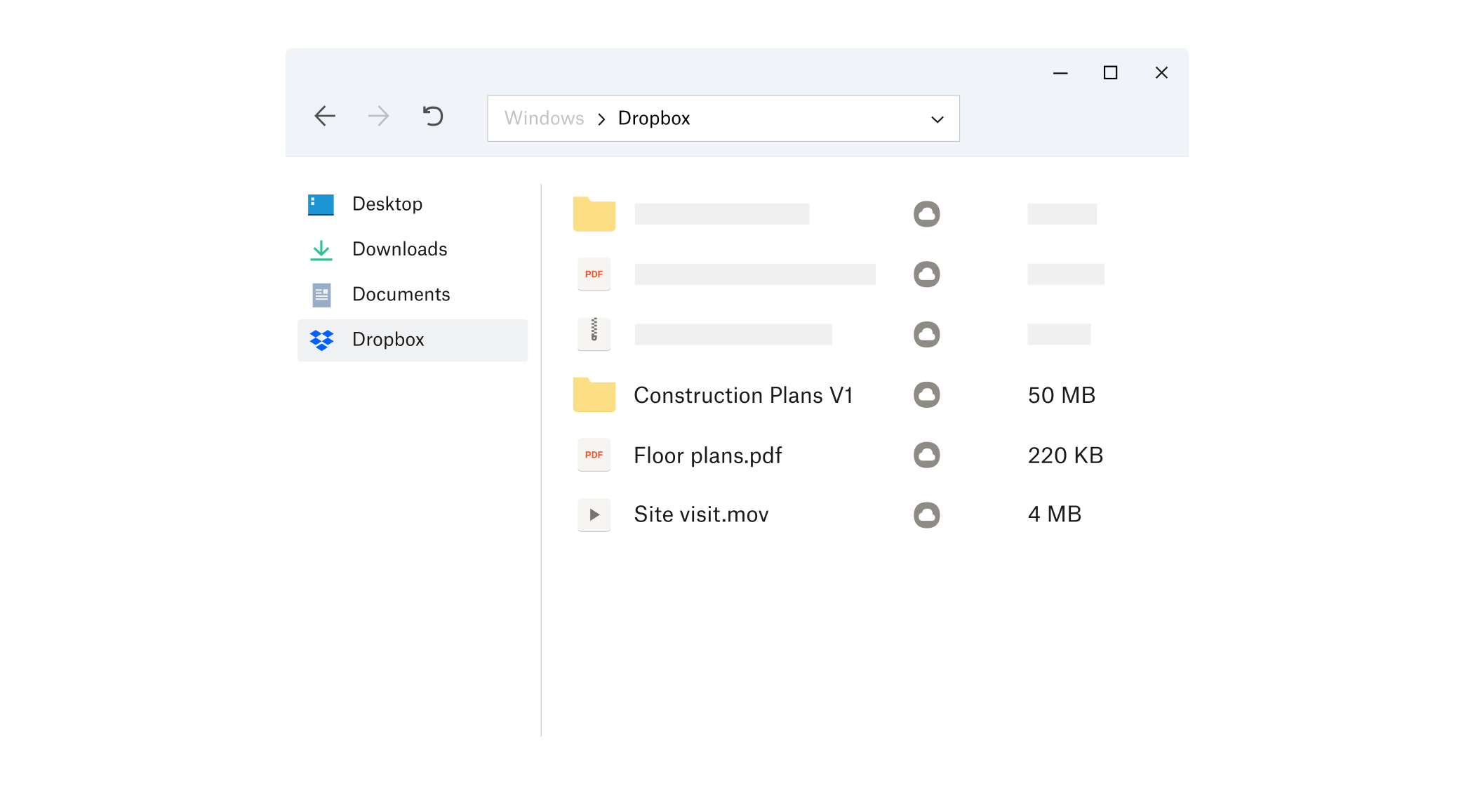 Dropbox screenshot