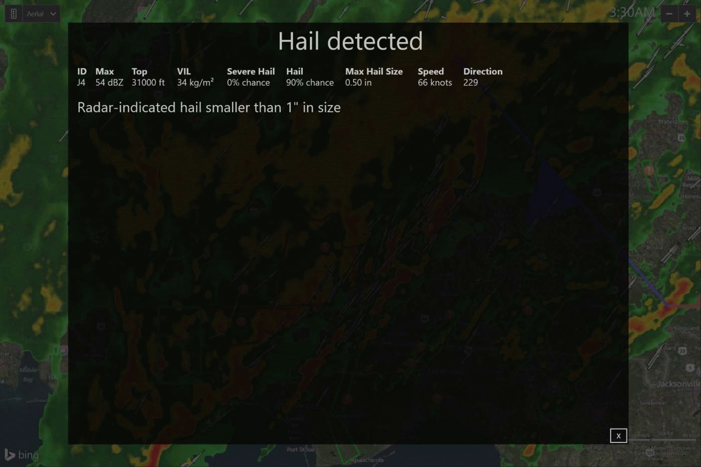 Captura de pantalla de Radar Meteorológico