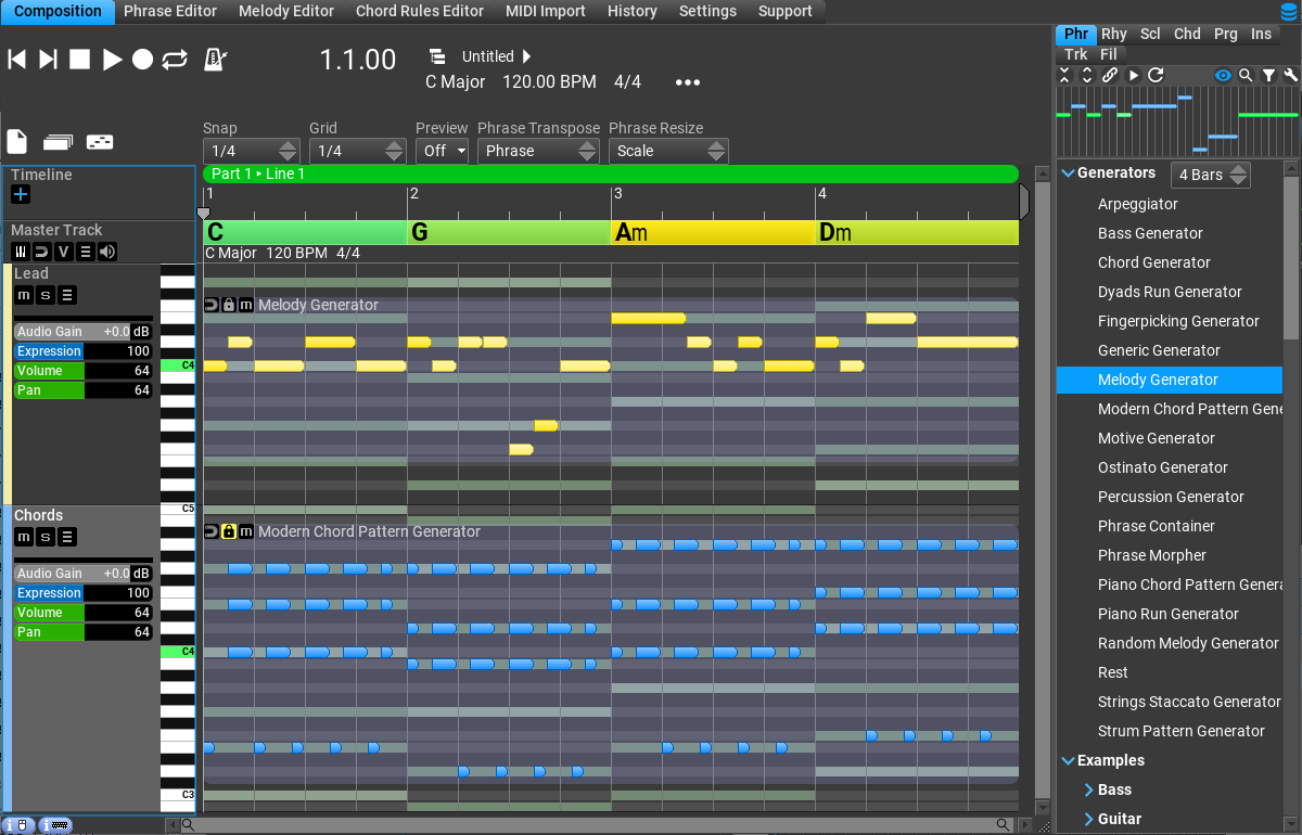 RapidComposer screenshot