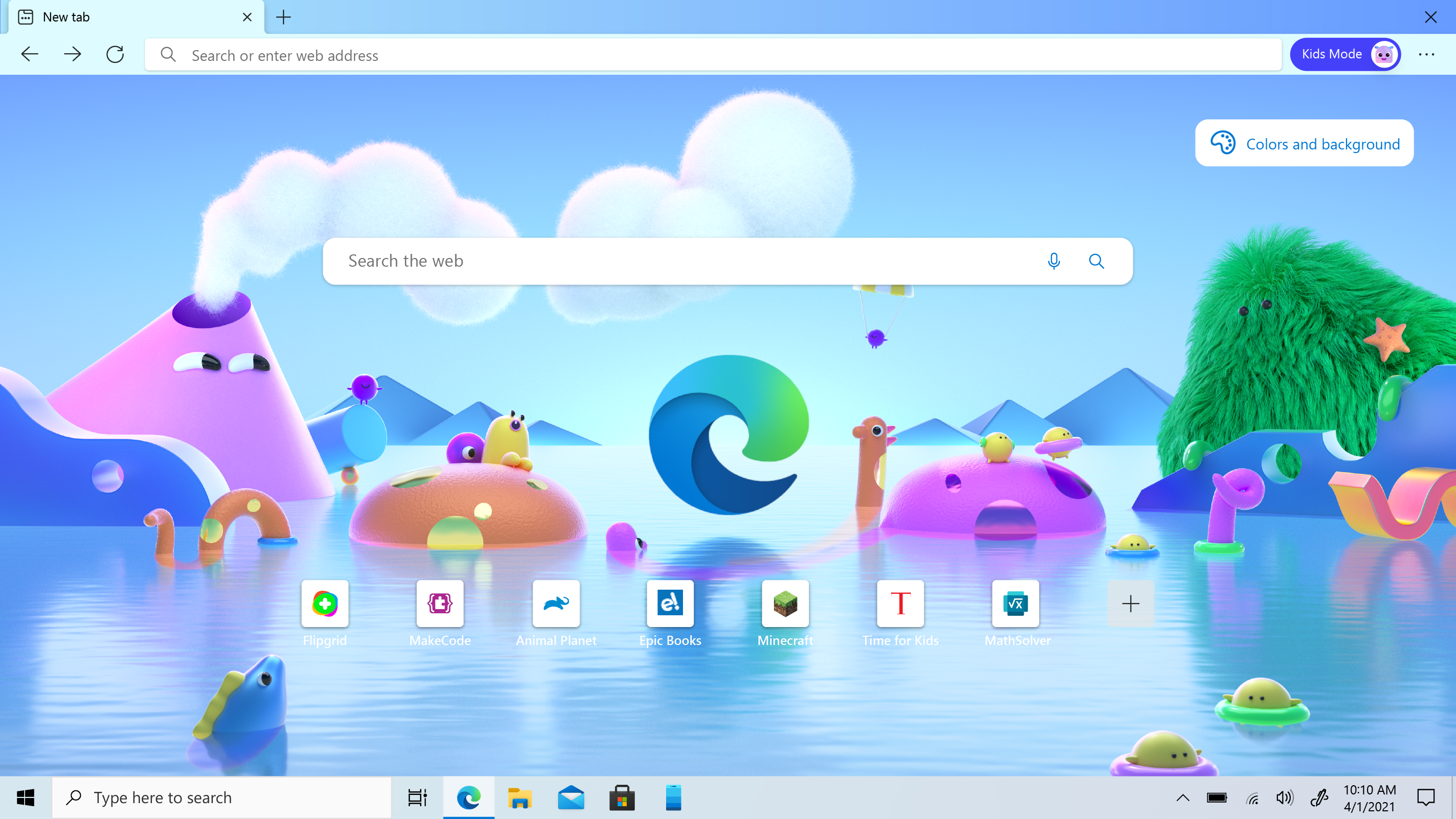 Captura de pantalla de Microsoft Edge Browser