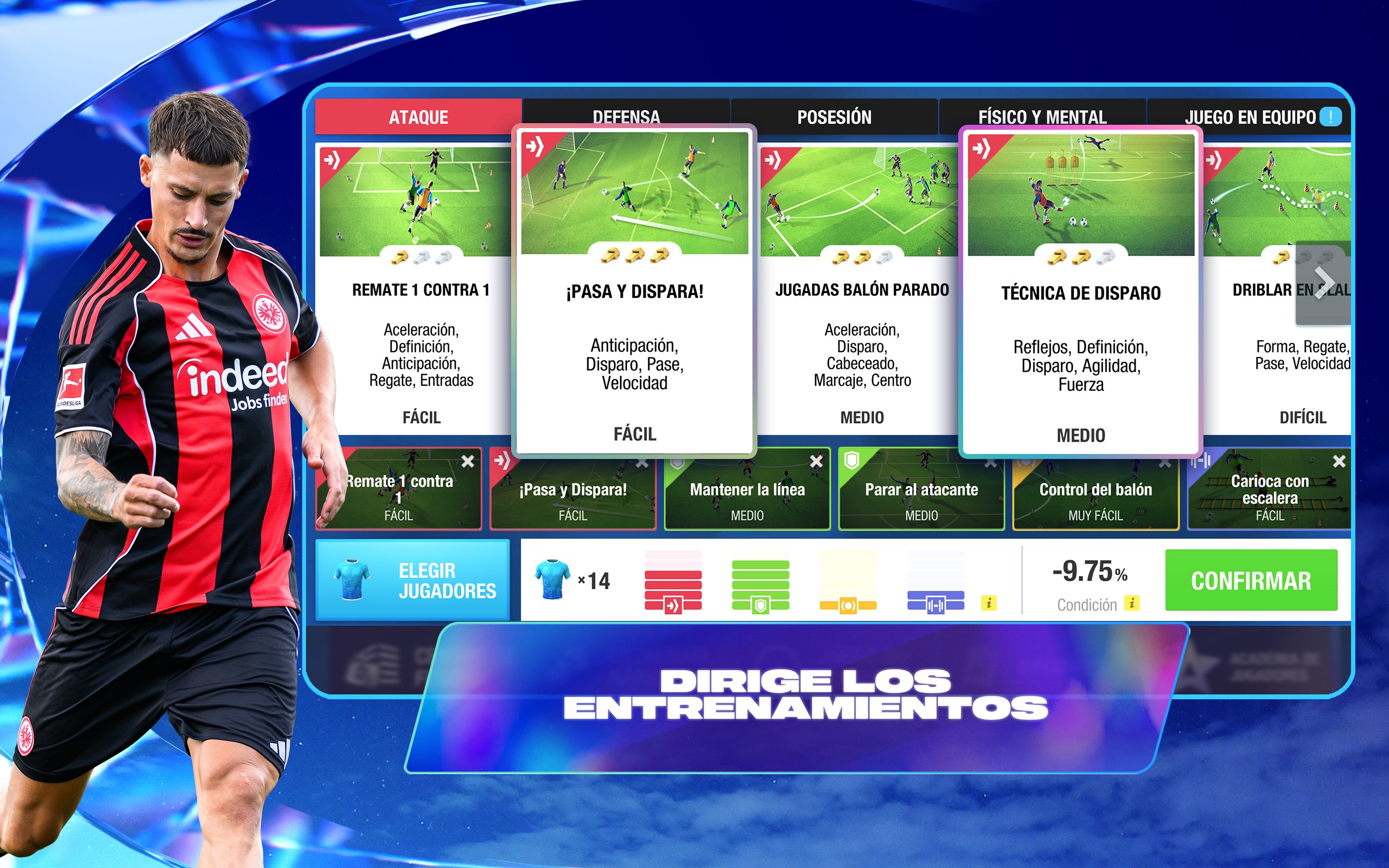 Captura de pantalla de Top Eleven: Mánager de Fútbol