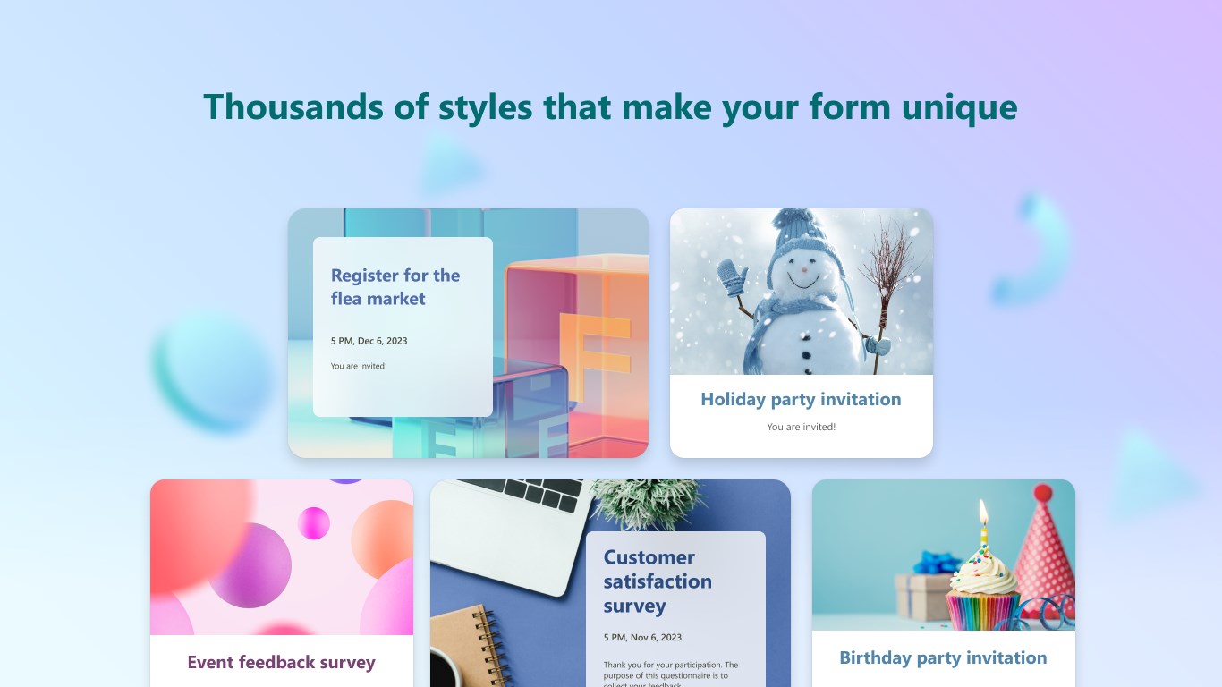 Captura de pantalla de Microsoft Forms