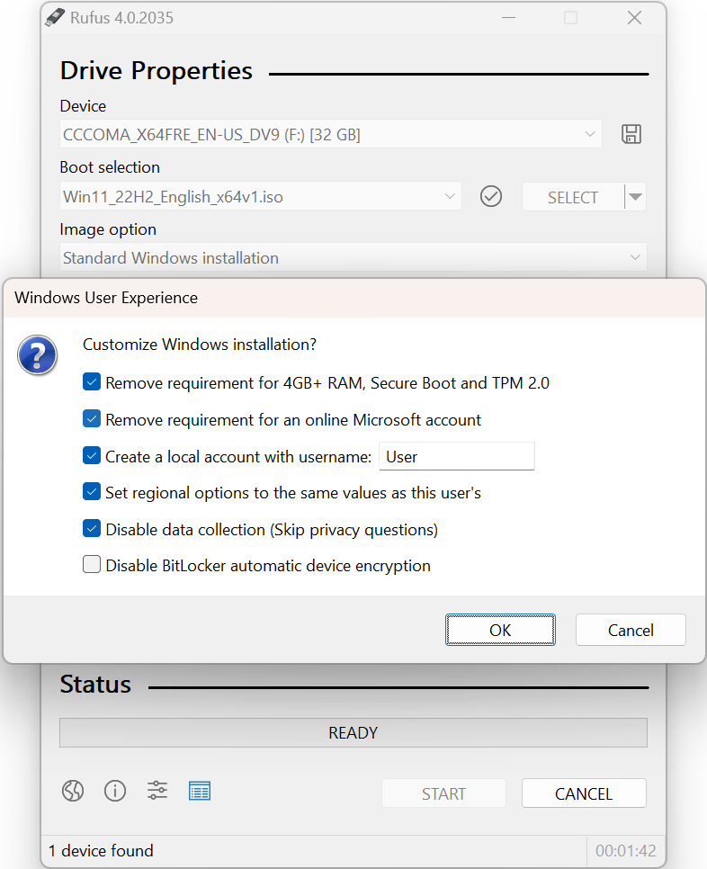 Rufus screenshot