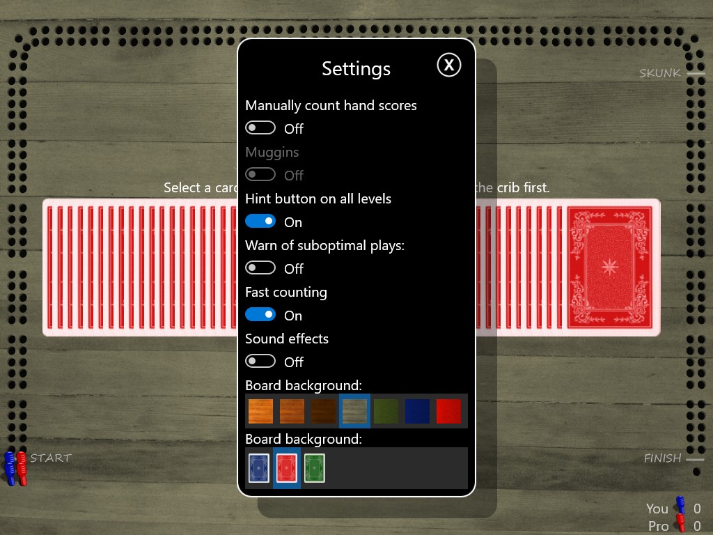 Captura de pantalla de Cribbage Classic