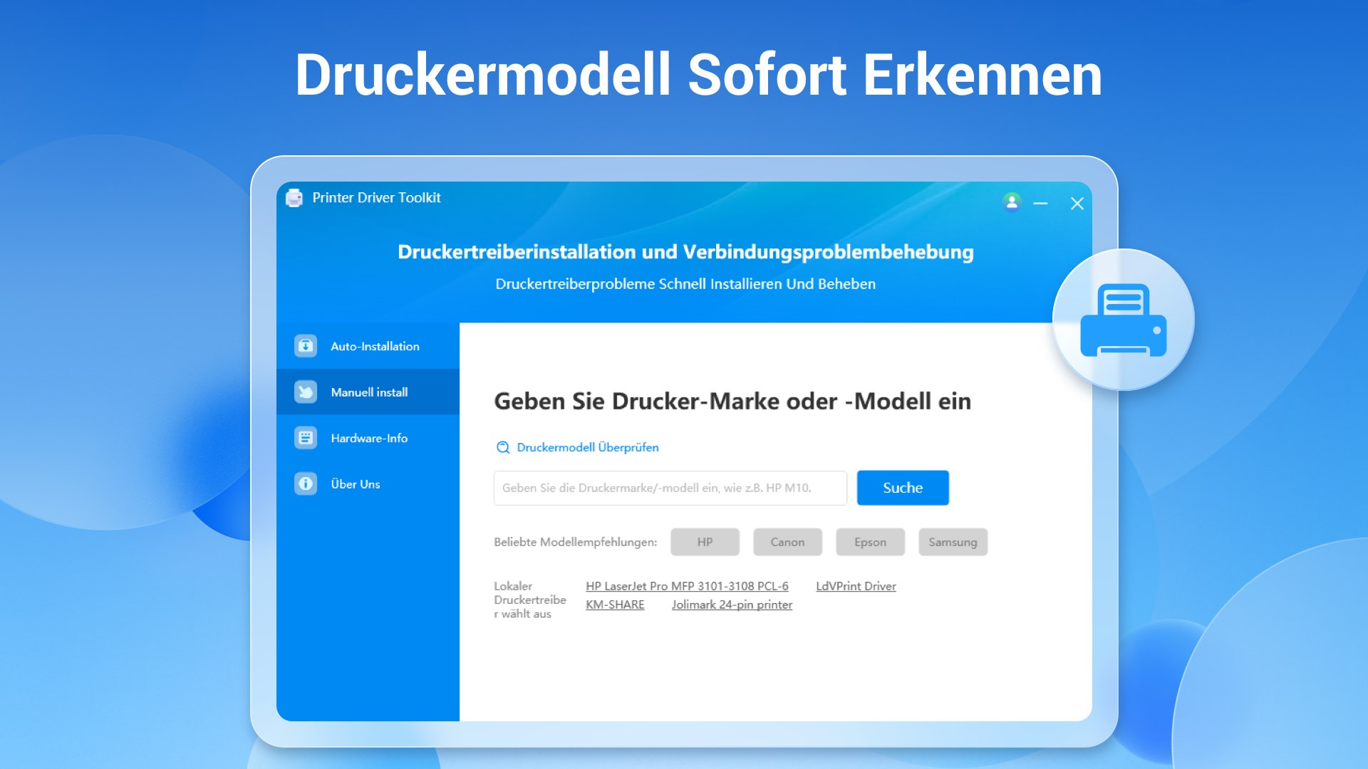 Printer Driver - Druckertreiber Fehlerbehebung Screenshot