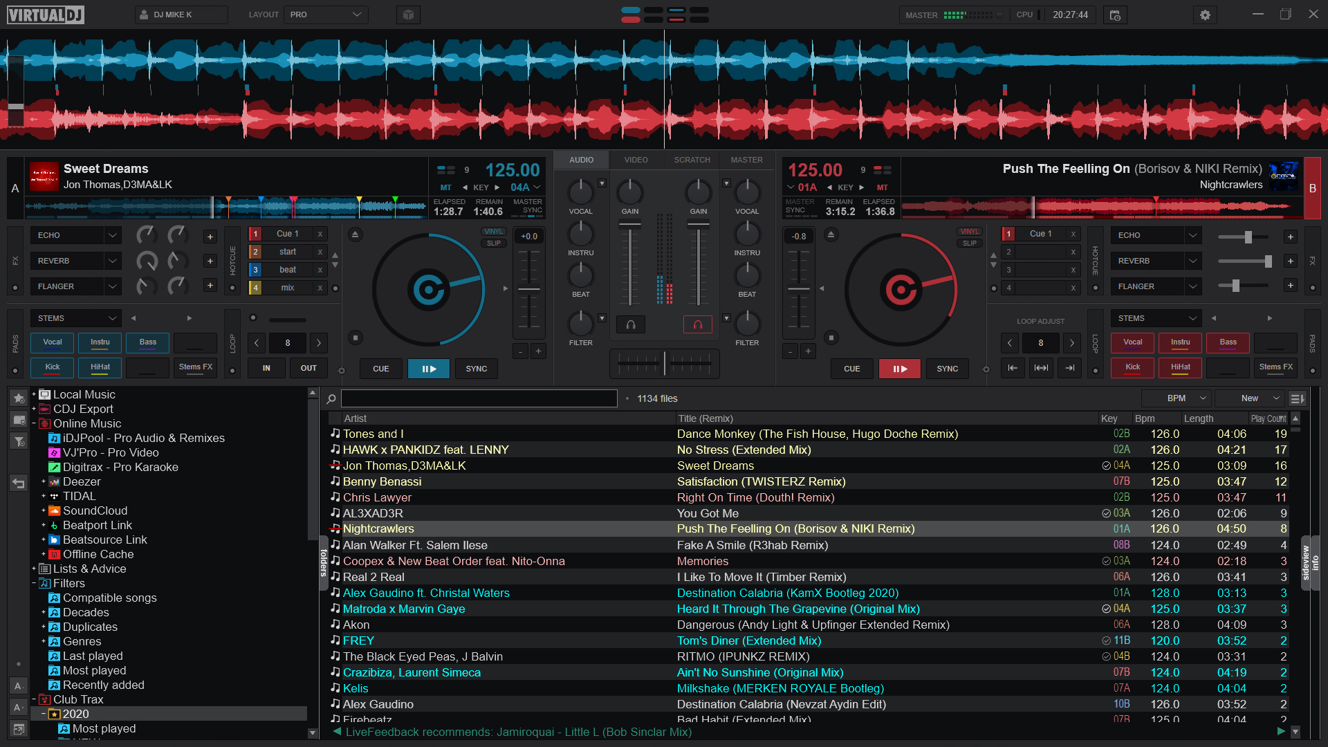 Captura de pantalla de VirtualDJ