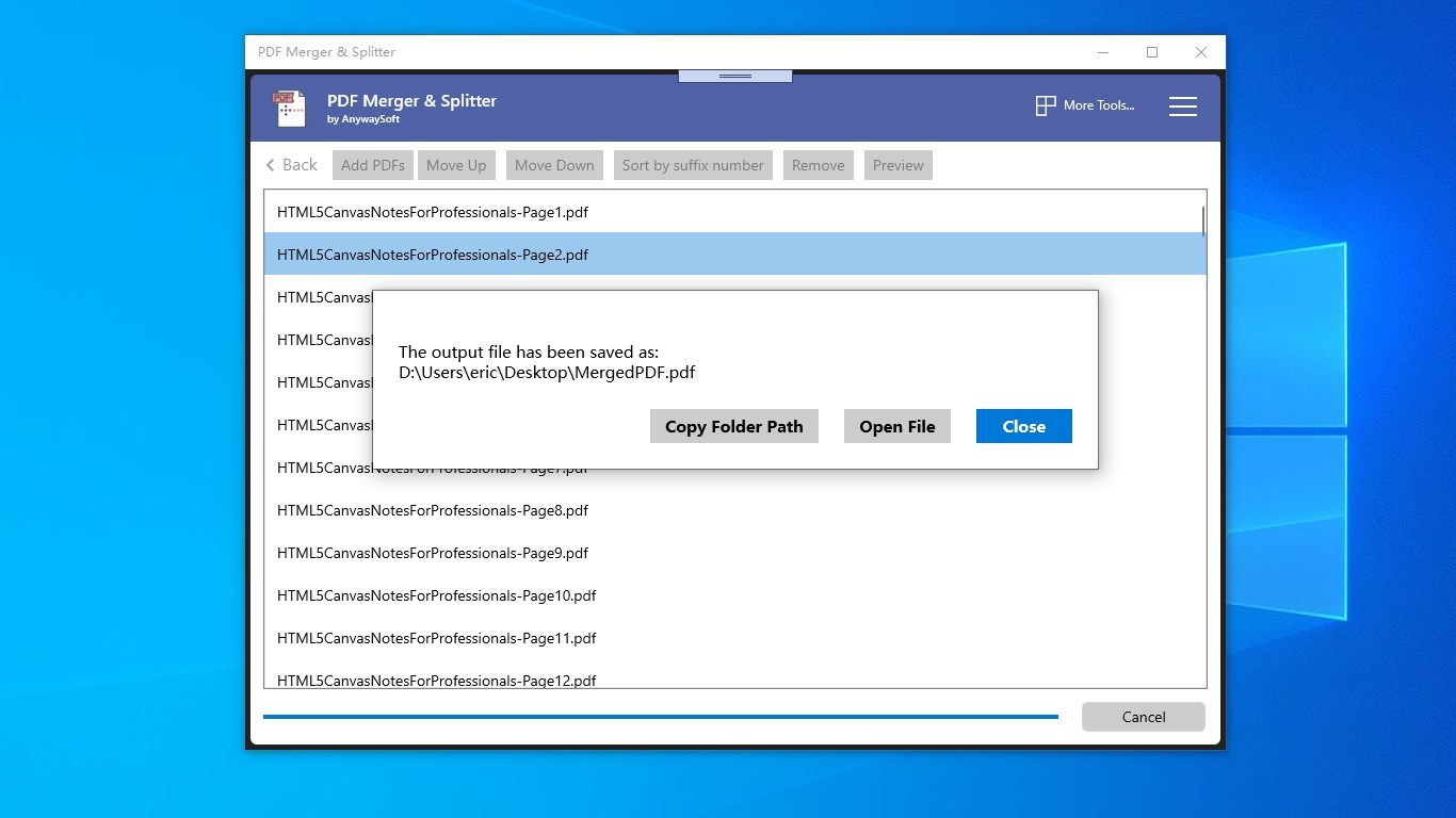 PDF Merger & Splitter screenshot