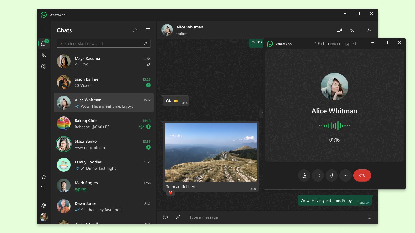 WhatsApp Beta Screenshot