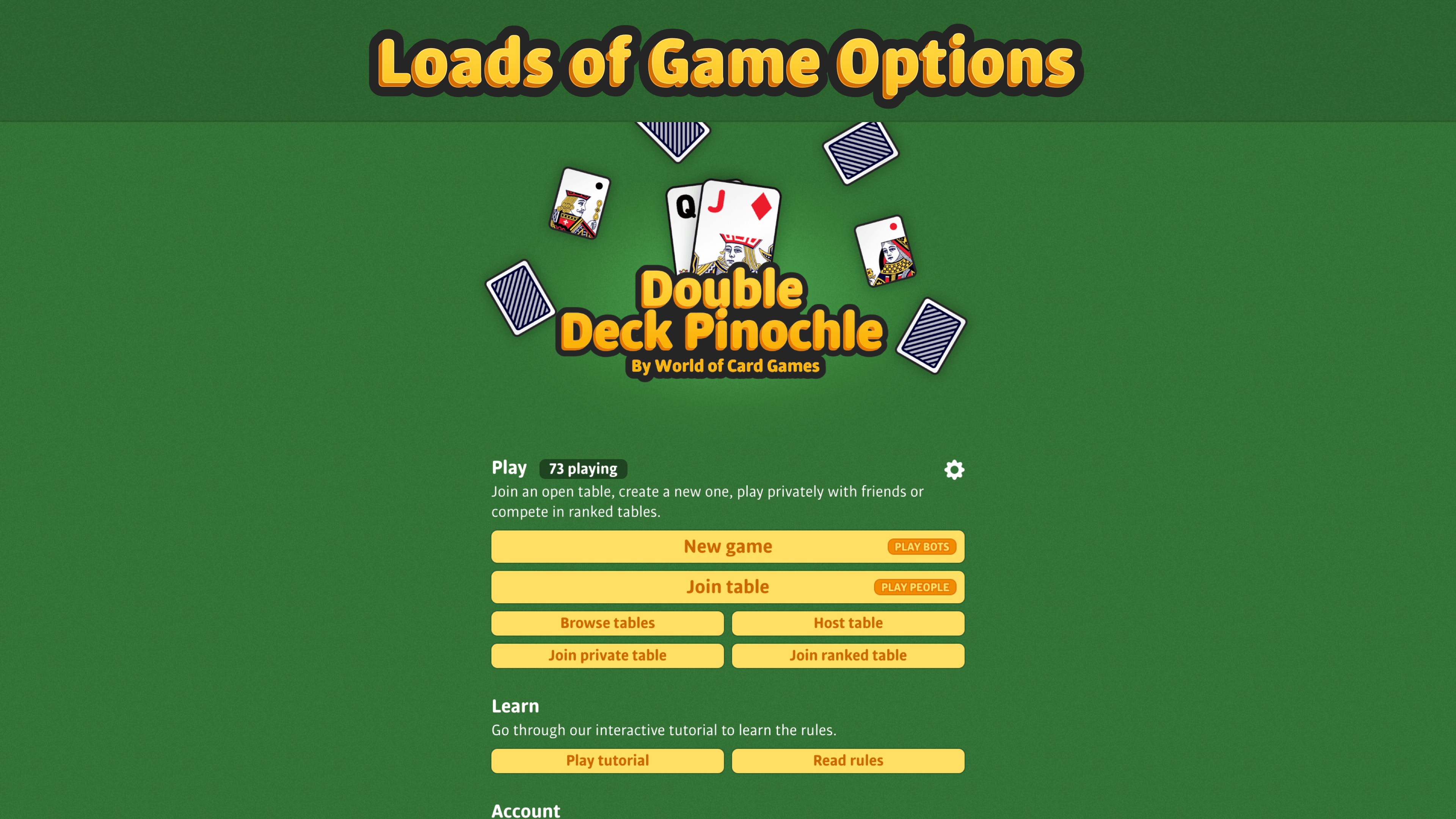 Double Deck Pinochle ‣ Screenshot